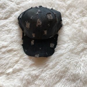 C.C Distressed Denim Hat Black NWT